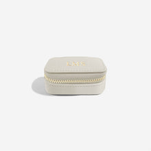 Load image into Gallery viewer, Oatmeal Petite Zipped Travel Jewellery Box
