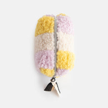 Load image into Gallery viewer, Multi Stripe Borg Mini Cube Cosmetic Bag