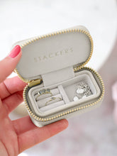 Load image into Gallery viewer, Oatmeal Petite Zipped Travel Jewellery Box