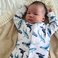 Load image into Gallery viewer, Whale Print Sleepsuit