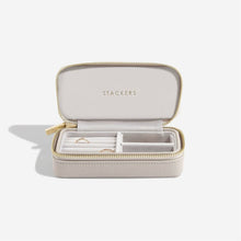 Load image into Gallery viewer, Taupe Medium Zipped Travel Jewellery Box
