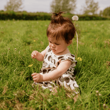 Load image into Gallery viewer, Moon Phases Organic Cotton Romper Dungarees