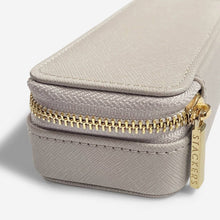 Load image into Gallery viewer, Taupe Medium Zipped Travel Jewellery Box