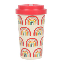 Load image into Gallery viewer, Rainbow Print Bamboo Eco Travel Cup