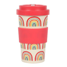 Load image into Gallery viewer, Rainbow Print Bamboo Eco Travel Cup