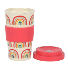 Load image into Gallery viewer, Rainbow Print Bamboo Eco Travel Cup
