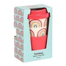 Load image into Gallery viewer, Rainbow Print Bamboo Eco Travel Cup