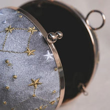 Load image into Gallery viewer, Destiny Velvet Globe Bag | Silver Grey
