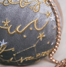 Load image into Gallery viewer, Destiny Velvet Globe Bag | Silver Grey