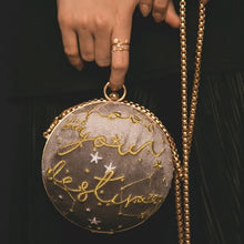 Load image into Gallery viewer, Destiny Velvet Globe Bag | Silver Grey