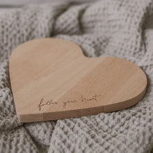 Load image into Gallery viewer, Wooden Heart Breakfast Board