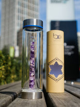 Load image into Gallery viewer, Crystal Glass Water Bottle