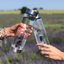 Load image into Gallery viewer, Crystal Glass Water Bottle