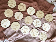 Load image into Gallery viewer, Baby Milestone Wooden Discs | Rainbow