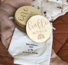 Load image into Gallery viewer, Baby Milestone Wooden Discs | Rainbow