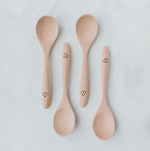 Load image into Gallery viewer, Wooden Heart Spoons Set