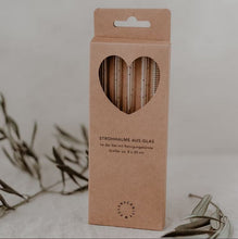 Load image into Gallery viewer, Reusable Polka Dot Glass Straws