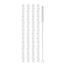 Load image into Gallery viewer, Reusable Polka Dot Glass Straws