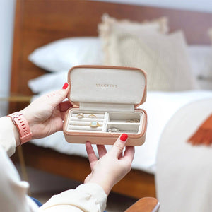 Blush Pink Medium Zipped Jewellery Box