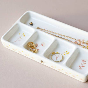 Floral Ceramic Trinket Tray