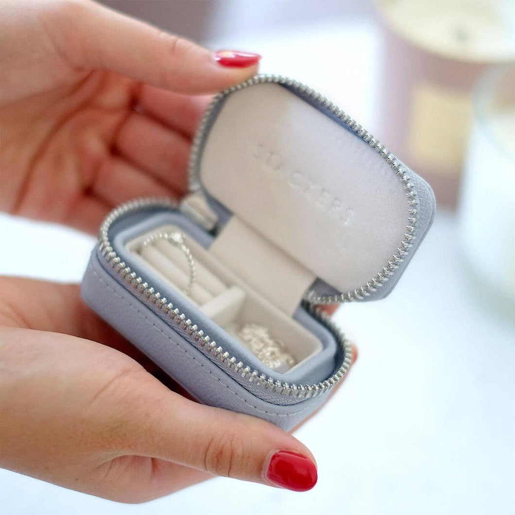 Lavender Petite Zipped Travel Jewellery Box