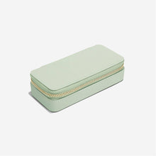 Load image into Gallery viewer, Sage Green Medium Zipped Travel Jewellery Box

