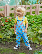 Load image into Gallery viewer, Organic Chicken Print Dungarees
