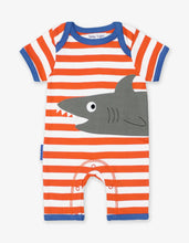 Load image into Gallery viewer, Organic Shark Applique Romper
