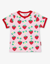 Load image into Gallery viewer, Organic Strawberry Flower Print T-Shirt
