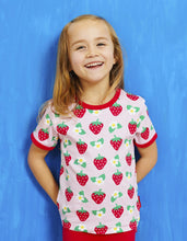 Load image into Gallery viewer, Organic Strawberry Flower Print T-Shirt
