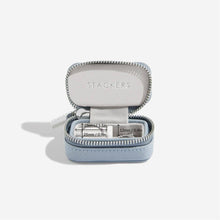Load image into Gallery viewer, Dusky Blue Petite Zipped Travel Jewellery Box
