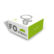 Load image into Gallery viewer, Metalmorphose Silver Football &amp; Shoe Keyring
