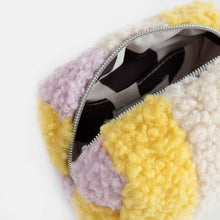 Load image into Gallery viewer, Multi Stripe Borg Mini Cube Cosmetic Bag
