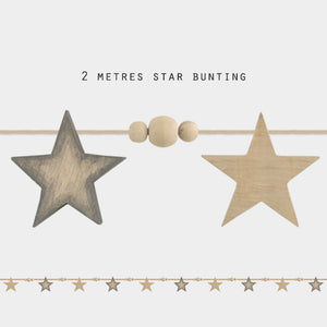 Wooden Bead & Star Bunting
