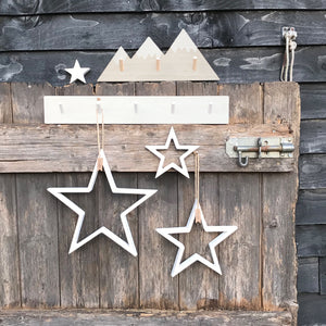 Wooden Set Of 4 Stars