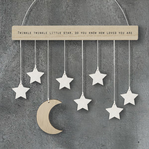 Moon & Stars Wooden Hanger