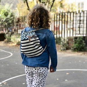 Children's Tiger Backpack | Green & Navy