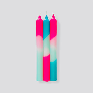 Dip Dye Neon Candles | Peppermint Clouds