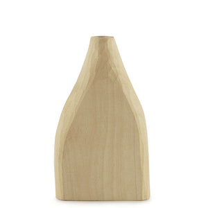 Hand Carved Mini Wooden Vase | Pale Wood
