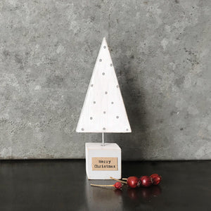 Mini Wooden Christmas Tree | White