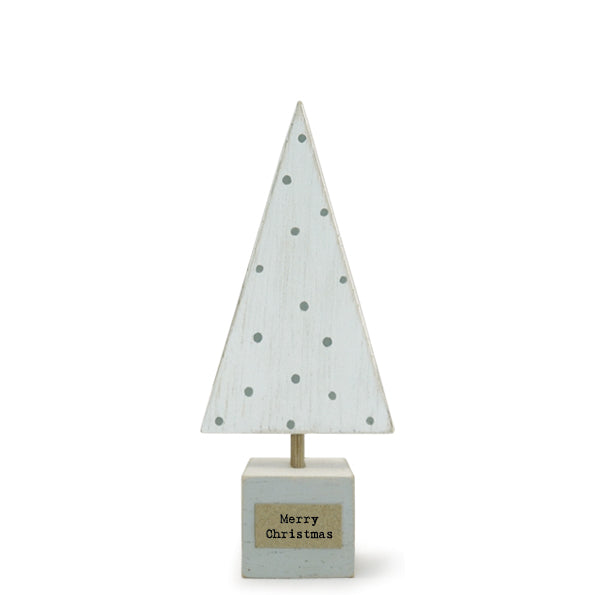 Mini Wooden Christmas Tree | White