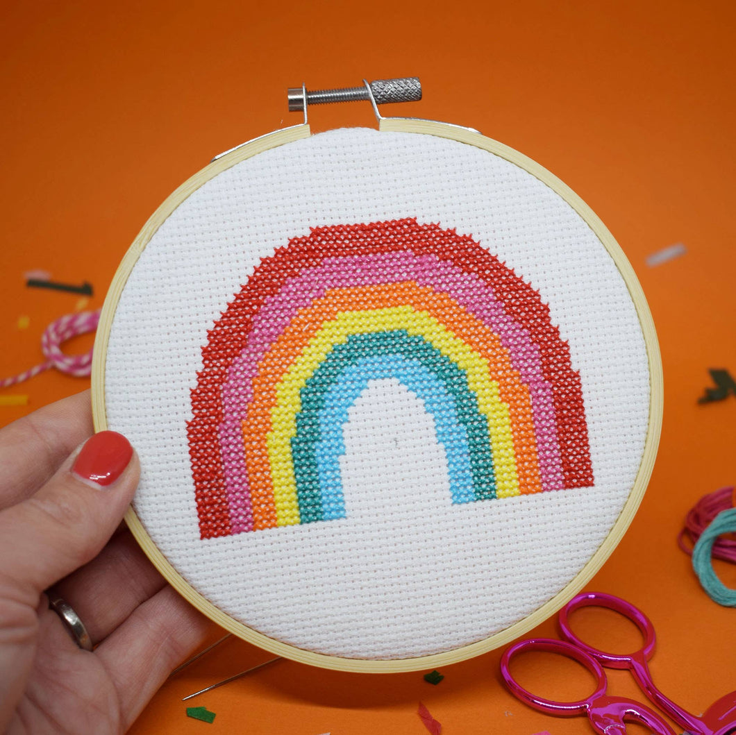 'Super Rainbow' Large Cross Stitch Craft Kit