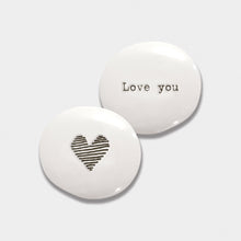 Load image into Gallery viewer, Porcelain Pebble | Heart
