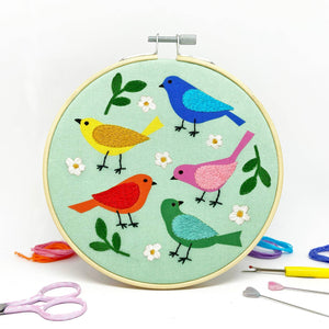'Garden Birds' Large Embroidery Kit
