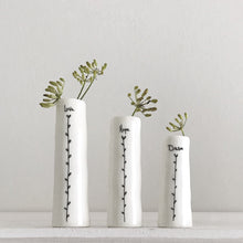 Load image into Gallery viewer, Trio Of Mini Bud Vases | Love Hope Dream
