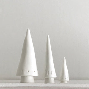 Set Of 3 Conical Christmas Trees