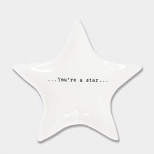 Load image into Gallery viewer, Little Porcelain Star Trinket Dish | You&#39;re A Star
