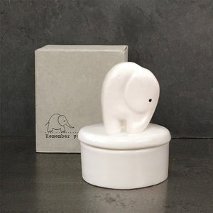 Porcelain Trinket Pot | Elephant