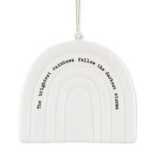 Load image into Gallery viewer, Porcelain Hanging Rainbow Plaque | Brightest Rainbow
