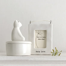 Load image into Gallery viewer, Mini Porcelain Frame | Baby Love
